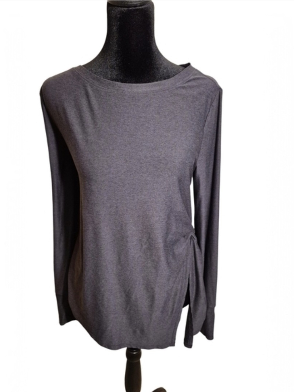 Old Navy Active CloudMotion Gray Side-Twist Long Sleeve Top – Medium